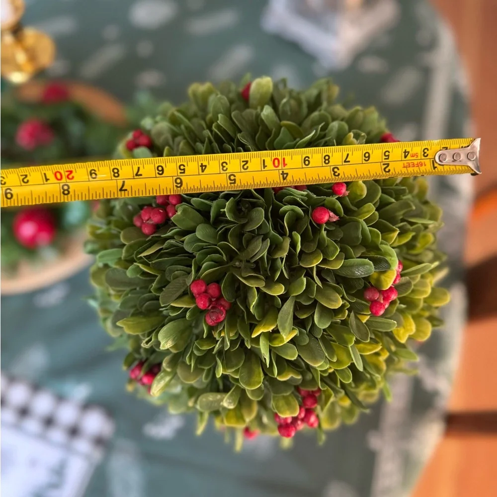 Festive Green and Red Holiday Topiary - Picture 6 of 6